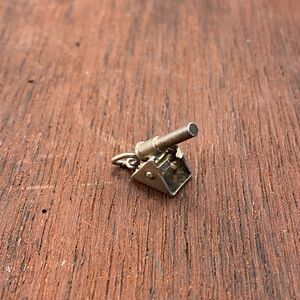 Vintage 925 Sterling Silver Artillery Powder Cannon Pendant Bracelet Charm